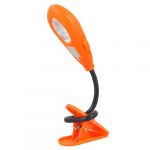 Mini Flexible Clip-on White LED Light Gooseneck Lamp Orange