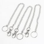 3 Pcs Silver Tone 31cm Long Metal Keyring Keychain w Clip Hook 3 Pcs Silver Tone 31cm Long Metal Keyring Keychain w Clip Hook