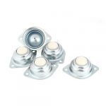 5 Pcs 2 Holes 25mm Dia Ball Metal Flange Transfer Unit Mounted Bearing 5 Pcs 2 Holes 25mm Dia Ball Metal Flange Transfer Unit Mounted Bearing