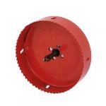 Wood Iron 135mm Dia Toothed BI Metal Hole Saw Cutter Drill Bit Red