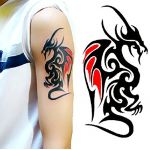 Removable 3D Dragon Arm Totem Tattoo Stickers Temporary Transfer Body Art Stickers Waterproof Non-toxic