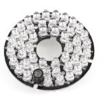 CCTV Camera 90 Degree Bulb Red 48 LEDs Round IR Infrared Board Plate