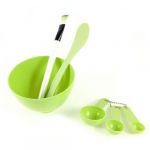 Grass Green 4 in 1 DIY Facial Mask Bowl Brush Stick Measuring Spoon