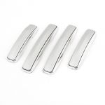 4 Pcs Silver Tone Gray Plastic Side Door Guard Protection Sticker for Auto Car
