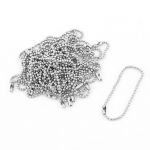 32pcs Nail File Label Tag Key Keychain Bead Ball Chain 3.9 Long