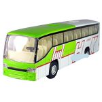  Tour bus Diecast Bus model collection W/ light and sound back power Green&White