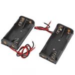 2pcs 15cm Black Red 2 Wires Cable Connectors 2 x AAA Battery Holder