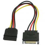 PC SATA 15 Pin Male to Female HDD Power Cable Converter Adapter