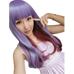  Women Girls Lolita Harajuku Long straight 70cm Cosplay Wig Party Full Wigs Ombre