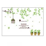 Home Decor DIY Removable Leaf Branch Wall Sticker Decal 60x90cm Green