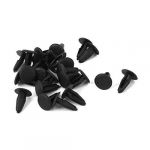 24 Pcs Black Plastic Rivets Clip 3mm x 5mm x 11mm