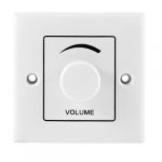 Wall Mounted Plate Rotary Knob Volume Control Switch AC 100-120V White