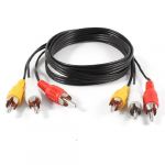1.2m Male to Male 3RCA Composite Video Audio A/V Cable Cord