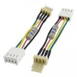 Desktop PC Fan Speed Noise Reduce 4 Pins Resistor Cable Connector
