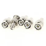5 x BNC Male to RCA Female Audio Video Coaxial Cable Adapter Connector