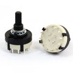 2 Pcs 1P11T 1 Pole 11 Position Band Selector Rotary Switch Black