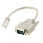 RS232 DB9 Male Connector to RJ45 Ethernet Adapter Cable Gray