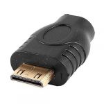 Micro HDMI Type D Female to Type C Mini HDMI Male F/M Adapter Black
