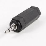 Black 1/8 3.5mm Male Plug to 1/4 6.35mm Female Jack Audio Adapter Converter