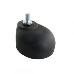 Black Fixed Type Thread Stem Office Chair Replacement Caster