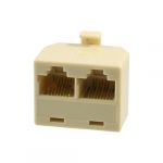 RJ45 2 Female to Male Plug Network Cable Adapter