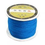 1 Roll 1mm Jewelry Beading String DIY Chinese Knot Rat Tail Cord Blue 150M