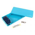 Blue double usb power led light bank 18650 battery charger diy box
