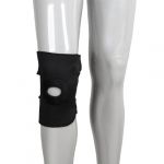 Sport Black Center Hole Detachable Closure Protector Bandage Knee Support