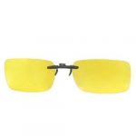Unisex clear yellow plastic polarized lens solar shield glass sunglasses