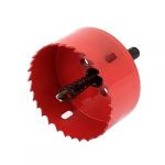 Wood Iron 75mm Dia Toothed BI Metal Hole Saw Cutter Drill Bit Red