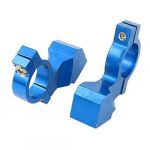 Pair Universal Motorcycle Handle Bar Mirror Mount Holder Clamp Blue Pair Universal Motorcycle Handle Bar Mirror Mount Holder Clamp Blue
