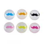 Colorful Mustache Home Button Stickers 6 in 1 for Apple iPhone 4 4G 4S 4GS 5 5G