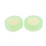 Bank Cashier Plastic Case Biege Sponge Finger Wet Clear Green 2 Pcs