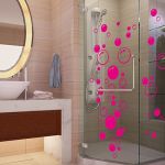 86 Bubbles Bathroom Window Wall Art Decoration DIY Sticker DIY Decals Removable Living Room Bedroom Bathroom Wall Decal Stickers-Rose