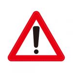 Exclamation Mark Red Color Forbidden Small Size Car Sticker Waterproof Reflective Car Decal On Rear Windshield