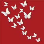 12 Pcs 3D Purple Stickers Making Stickers Wall Stickers Wall Stickers / Wall Decors / Wall Art / Wall Decorations