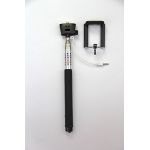 Black color monopod selfie stick telescopic mobile phone holder
