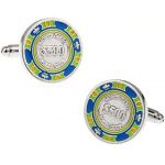 Fashion 500USD Coin Symbol Cufflinks Cool Mens Shirt Women Dress French Cuff Links Green Fashion 500USD Coin Symbol Cufflinks Cool Mens Shirt Women Dress French Cuff Links Green