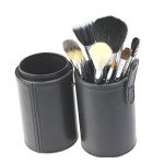 Hot sale High quality 13 PCS black color goat hair makeup Brushes Sets kits with cylinder