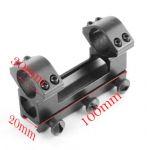 High one-piece 30mm rifle scope ring 20mm weaver/picatinny rail see-through