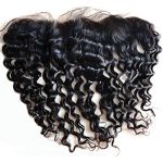 Natural 18/ 100% Brazilian human Hair 13x4 Swiss Lace frontal Closure Deep Wave