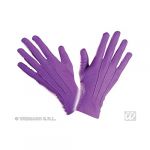 Short Purple Short Spandex & Velvet Gloves for Fancy Dress Costumes  Accessory
