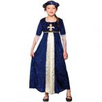 Tudor Princess (Blue) - Kids Costume 8 - 10 years