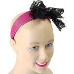 80's Neon Lace Headband. Pink