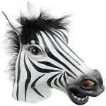 Zebra Mask (Rubber Masks) - Male - One Size