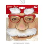 Santa Glasses withNose Tash Eyebrows Dress-Up Novelty Glasses Specs & Shades for Fancy Dress Costumes  Accessory