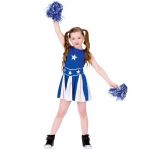 Blue High School Cheerleader - Kids Costume 8 - 10 years