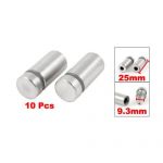 Sonline 10pcs Stainless Steel Advertisment Nails Glass Wall Connector Standoff 0.98
