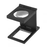 Black Metal Folding Magnifier Magnifying Glass Jewelry Loupe 5X