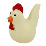 Tabletop Decor Handmade Craft Rooster Ornament Off White